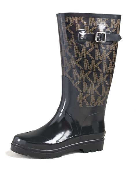 michael kors tall logo rain boots|michael kors tavie rain boot.